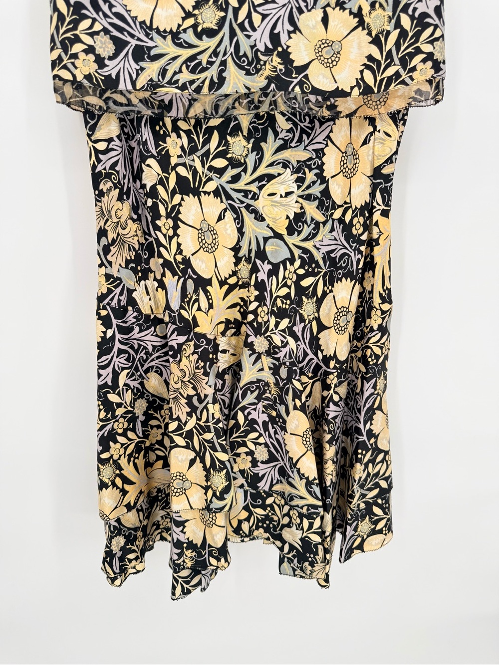 1990s Vintage NWT Sigrid Olsen 100% Silk Skirt Floral Cottagecore Boho Petite 8P - Picture 7 of 9